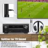 1x2 Digital Audio Splitter, Toslink Digital Fiber Optic Audio Splitter 1 Male Input 2 Female Output (for Home Theatre, Xbox, PS3/PS4) view 2