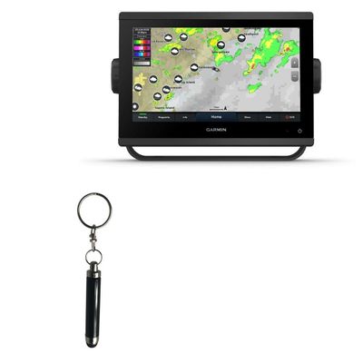 BoxWave Stylus Pen Compatible with Garmin GPSMAP 923 - Bullet Capacitive Stylus, Mini Stylus Pen with Keyring Loop - Jet Black