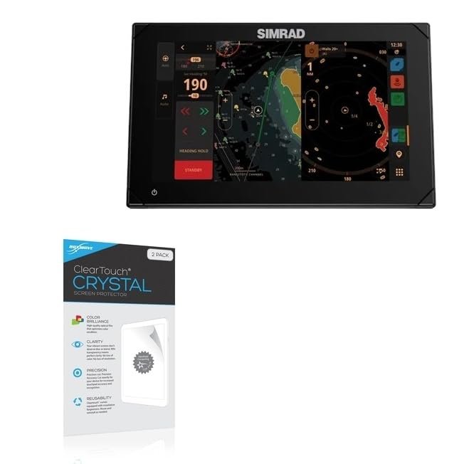BoxWave Screen Protector Compatible with Simrad NSX 3009 - ClearTouch Crystal (2-Pack), HD Film Skin - Shields from Scratches