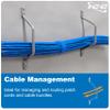 ICC 3" Metal Cable Management D-Ring, 25-Pack  Horizontal & Vertical Wall Cable Organizer, Cable Hanger & Wire Loop for Structured Wiring view 3