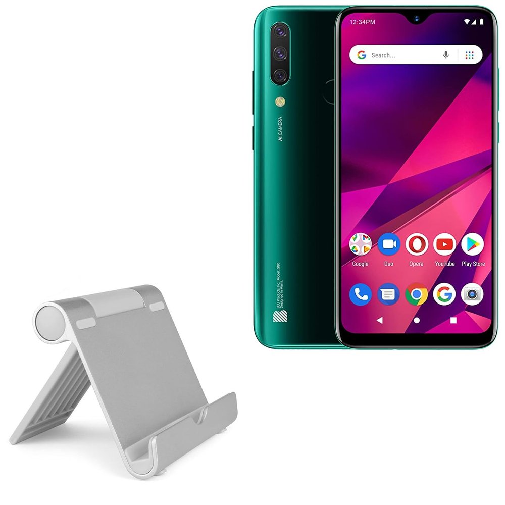 BoxWave Stand and Mount Compatible with BLU G80 - VersaView Aluminum Stand, Portable, Multi Angle Viewing Sturdy