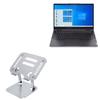 BoxWave Stand and Mount Compatible with Lenovo Yoga 7 (14 in - 82N7) - Executive VersaView Laptop Stand, Ergonomic Adjustable Viewing Angle Metallic Riser - Metallic Silver view 1