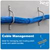 ICC 2" Metal Cable Management D-Ring, 25-Pack  Horizontal & Vertical Wall Cable Organizer, Cable Hanger & Wire Loop for Structured Wiring view 3