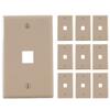 ICC 1-Port Keystone Wall Plate (10 Pack), UL Listed, Durable ABS Plastic, Single Gang Wall Plate for RJ45 Modular Jack and Inserts, Ivory view 1