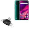 BoxWave Smart Gadget Compatible with BLU G80 - AllReader SD Card Reader, microSD Card Reader SD Compact USB - Jet Black view 1