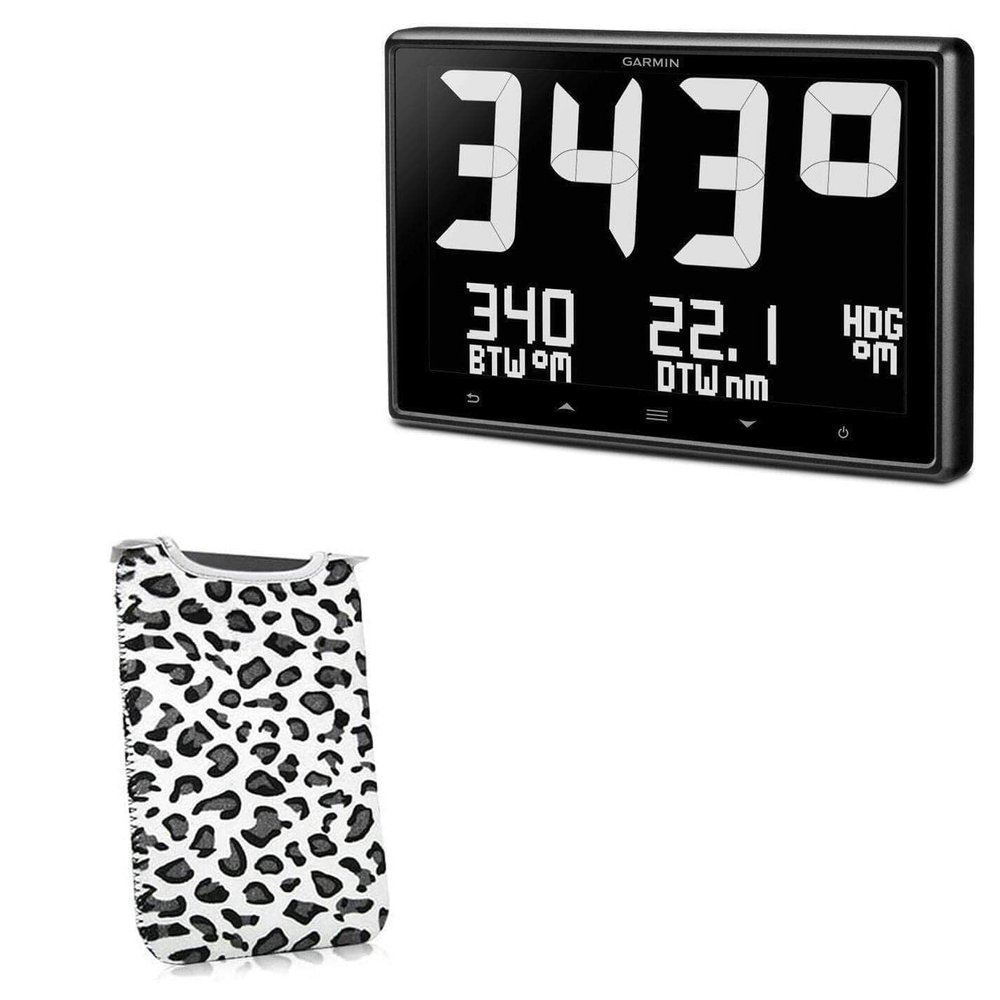 BoxWave Case Compatible with Garmin GNX 120 - Snow Leopard Plush SlipSuit, Animal Leopard Print Padded Soft Sleeve