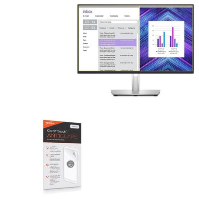 BoxWave Screen Protector Compatible with Dell 24 Monitor (P2423D) - ClearTouch Anti-Glare (2-Pack), Anti-Fingerprint Matte Film Skin