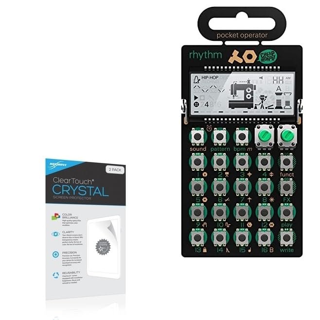 BoxWave Screen Protector Compatible with Teenage Engineering Pocket Operator (PO-12 Rhythm) - ClearTouch Crystal (2-Pack), HD Film Skin - Shields from Scratches