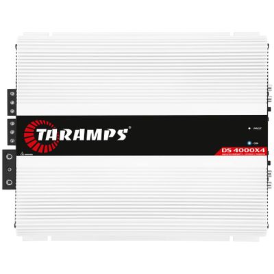 Taramps DS 4000x4 1 Ohm 4000 Watts Rms 4 Channels of 1000x4 Watts Car Audio Amplifier Class D Full Range Crossover Fixed Rca / High Level Input System