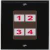 RiteAV Custom 4 Port Custom Wall Plate, 1 Gang, Black/Brown, Choose HDMI Coax 3.5mm Banana Cat5/6 Phone RCA Speaker Toslink USB view 1