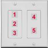RiteAV Custom Wall Plate 5 Port, 2 Gang, Gray/Gray, Choose HDMI Coax 3.5mm Banana Cat5/6 Phone RCA Speaker Toslink USB view 1
