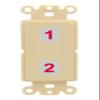 RiteAV Custom Wall Plate 2 Port, Rocker, Ivory/Ivory, Choose HDMI Coax 3.5mm Banana Cat5/6 Phone RCA Speaker Toslink USB view 1