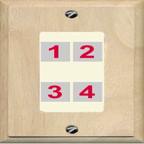 RiteAV Custom 4 Port Custom Wall Plate, 1 Gang, Wood/Light-Almond, Choose HDMI Coax 3.5mm Banana Cat5/6 Phone RCA Speaker Toslink USB