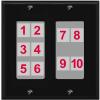 RiteAV Custom Wall Plate 10 Port, 2 Gang, Black/Gray, Choose HDMI Coax 3.5mm Banana Cat5/6 Phone RCA Speaker Toslink USB view 1