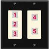 RiteAV Custom Wall Plate 5 Port, 2 Gang, Black/Light-Almond, Choose HDMI Coax 3.5mm Banana Cat5/6 Phone RCA Speaker Toslink USB view 1