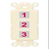 RiteAV Custom Wall Plate 3 Port, Rocker, Light-Almond, Choose HDMI Coax 3.5mm Banana Cat5/6 Phone RCA Speaker Toslink USB view 1