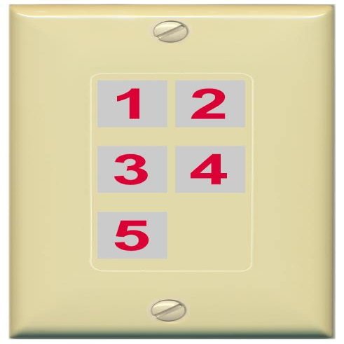 RiteAV Custom Wall Plate 5 Port, 1 Gang, Ivory/Ivory, Choose HDMI Coax 3.5mm Banana Cat5/6 Phone RCA Speaker Toslink USB