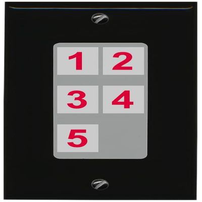 RiteAV Custom Wall Plate 5 Port, 1 Gang, Black/Gray, Choose HDMI Coax 3.5mm Banana Cat5/6 Phone RCA Speaker Toslink USB
