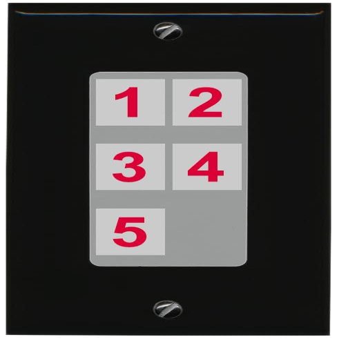 RiteAV Custom Wall Plate 5 Port, 1 Gang, Black/Gray, Choose HDMI Coax 3.5mm Banana Cat5/6 Phone RCA Speaker Toslink USB