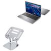 BoxWave Stand and Mount Compatible with Dell Latitude 5520 - Executive VersaView Laptop Stand, Ergonomic Adjustable Viewing Angle Metallic Riser - Metallic Silver view 1