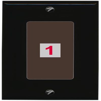RiteAV Custom Wall Plate 1 Port, 1 Gang, Black/Brown, Choose HDMI Coax 3.5mm Banana Cat5/6 Phone RCA Speaker Toslink USB