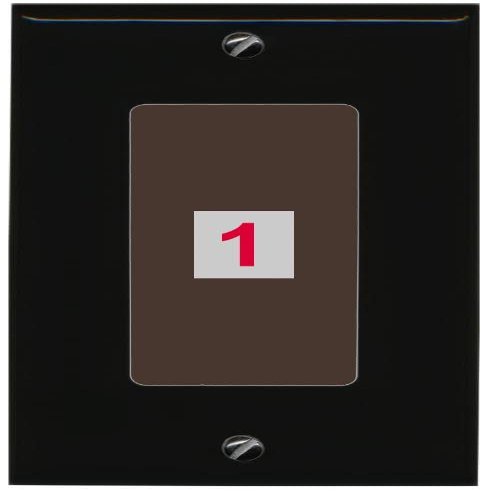 RiteAV Custom Wall Plate 1 Port, 1 Gang, Black/Brown, Choose HDMI Coax 3.5mm Banana Cat5/6 Phone RCA Speaker Toslink USB