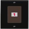 RiteAV Custom Wall Plate 1 Port, 1 Gang, Black/Brown, Choose HDMI Coax 3.5mm Banana Cat5/6 Phone RCA Speaker Toslink USB view 1