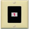 RiteAV Custom Wall Plate 1 Port, 1 Gang, Ivory/Black, Choose HDMI Coax 3.5mm Banana Cat5/6 Phone RCA Speaker Toslink USB view 1