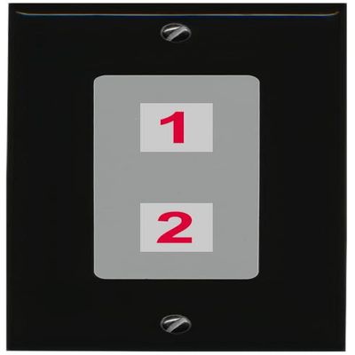 RiteAV Custom Wall Plate 2 Port, 1 Gang, Black/Gray, Choose HDMI Coax 3.5mm Banana Cat5/6 Phone RCA Speaker Toslink USB