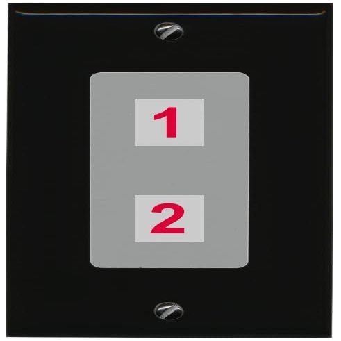 RiteAV Custom Wall Plate 2 Port, 1 Gang, Black/Gray, Choose HDMI Coax 3.5mm Banana Cat5/6 Phone RCA Speaker Toslink USB