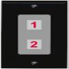 RiteAV Custom Wall Plate 2 Port, 1 Gang, Black/Gray, Choose HDMI Coax 3.5mm Banana Cat5/6 Phone RCA Speaker Toslink USB view 1