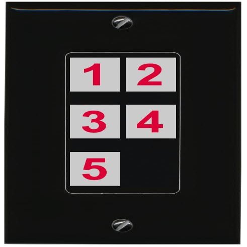 RiteAV Custom Wall Plate 5 Port, 1 Gang, Black/Black, Choose HDMI Coax 3.5mm Banana Cat5/6 Phone RCA Speaker Toslink USB