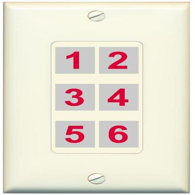 RiteAV 6 Port Custom Wall Plate, 1 Gang, Light-Almond, Choose HDMI Coax 3.5mm Banana Cat5/6 Phone RCA Speaker Toslink USB