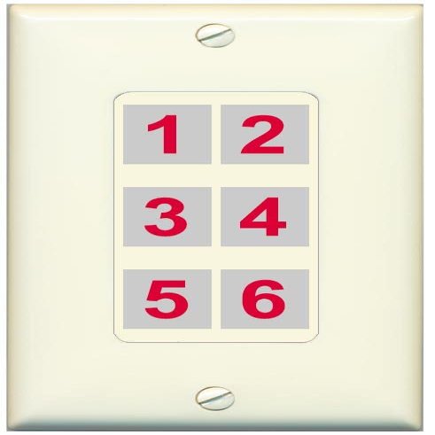 RiteAV 6 Port Custom Wall Plate, 1 Gang, Light-Almond, Choose HDMI Coax 3.5mm Banana Cat5/6 Phone RCA Speaker Toslink USB