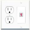 RiteAV Custom Wall Plate 1 Port, Tamper Res Round, White/White, Choose HDMI Coax 3.5mm Banana Cat5/6 Phone RCA Speaker Toslink USB view 1