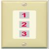 RiteAV Custom Wall Plate 3 Port, 1 Gang, Ivory/Light-Almond, Choose HDMI Coax 3.5mm Banana Cat5/6 Phone RCA Speaker Toslink USB view 1