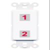 RiteAV Custom Wall Plate 2 Port, Rocker, White/White, Choose HDMI Coax 3.5mm Banana Cat5/6 Phone RCA Speaker Toslink USB view 1