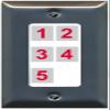 RiteAV Custom Wall Plate 5 Port, 1 Gang, Brushed-Nickel/White, Choose HDMI Coax 3.5mm Banana Cat5/6 Phone RCA Speaker Toslink USB view 1