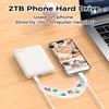 NEWQ Hard Drive for Phone & Computer: USB Flash Storage Device Photo Memory Stick for iPhone, iPad, MacBook Compatible with Apple iOS & Android Cellphone Backup Pictures, Videos, Etc (1, TB) view 2