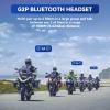 LEXIN G2P Motorcycle Helmet Bluetooth Headset, Group Intercom Communication System, FM Radio/ 6 Shells/Universal Pairing/Private Talk/Noise Cancellation, Fit for Snowmobile/ATV, 1 Pack view 2