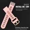 Abanen Lace Silicone Watch Bands for Garmin Fenix 7S / Fenix 6S / Fenix 5S / Instinct 2S, Quick Fit 20mm Soft Silicone Sport Hollowed-out Slim Wrist Strap for epix Pro 42mm (Pink) view 4