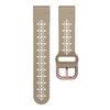 Abanen Lace Silicone Watch Bands for Garmin Fenix 8 43mm / epix Pro 42mm / Fenix 7S / 6S /5S, Quick Fit 20 Soft Silicone Sport Hollowed-out Slim Wrist Strap for Instinct 2S / Instinct E 40mm (Milk Tea) view 2