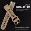 Abanen Lace Silicone Watch Bands for Garmin Fenix 8 43mm / epix Pro 42mm / Fenix 7S / 6S /5S, Quick Fit 20 Soft Silicone Sport Hollowed-out Slim Wrist Strap for Instinct 2S / Instinct E 40mm (Milk Tea) view 4