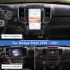 ZWNAV Qualcomm Android 11 Car Radio Upgrade for Dodge RAM 1500 2500 3500 2019 2020 2021 Trucks Stereo Replacement Tesla Style Touch Screen Carplay Android Auto Multimedia Player GPS Navigation Unit view 2