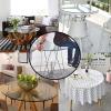 V3VOGUE Clear Round Glass Top - Heavy Tempered Glass Table Top with Flat Polished Edge, 9mm Thick, Clear Plate Glass Heat Resistants Easy Clean, Glass Tops for Dining Table/Coffee Tables view 2