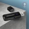 AXAGON compatible CRE-S2N Cardreader USB-A 3.2 Gen 1, SD, microSD - schwarz view 2