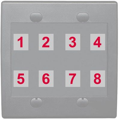 RiteAV Custom Wall Plate 8 Port, 2 Gang Flat, Gray/Gray, Choose HDMI Coax 3.5mm Banana Cat5/6 Phone RCA Speaker Toslink USB