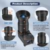 Tydeux Right Angle Viewfinder - 360Rotating and 1X/2.5X Magnification Camera Viewfinder with 6 Mounting Adapters for DSLR Camera Such as Canon, Nikon, Pentax, Minolta, Dynax, Samsung view 3