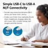 Kensington CA1010 USB-C to USB-A Adapter, M/F Adaptor, Premium USB-C to USB-A Adapter, Plug & Play, Super-Fast Data Transfer up to 5Gbps, High Speed Charger Adapter (K33477WW) view 2