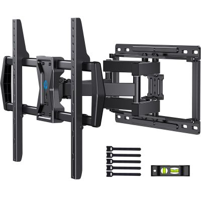 Pipishell Full Motion TV Wall Mount for Most 37-75 inch TVs, Wall Mount Bracket with Dual Articulating Arms, Swivel, Tilt, Max VESA 600x400mm up to 100 lbs, TV Mount Fits 12/16 Wood Studs, PILF6